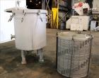 Used LFC Lochem Horizontal Plate Filter, Type Level Leaf 1100/1000/14/24, 304 Stainless Steel. Approximately 80 square feet filter area, 10 cubic feet cake capacity. Vertical non-jacketed tank 42-3/4...