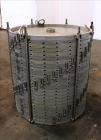 Used LFC Lochem Horizontal Plate Filter, Type Level Leaf 1100/1000/14/24, 304 Stainless Steel. Approximately 80 square feet filter area, 10 cubic feet cake capacity. Vertical non-jacketed tank 42-3/4...