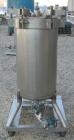 Used Niagara Pressure Leaf Filter, Model 18-16-D, 316 Stainless Steel.  Approximate 28.62 square feet of filter area, 3.88 cubic feet cake capacity.  Vertical 316 stainless steel tank, 20