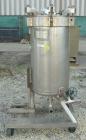 Used Niagara Pressure Leaf Filter, Model 18-16-D, 316 Stainless Steel.  Approximate 28.62 square feet of filter area, 3.88 cubic feet cake capacity.  Vertical 316 stainless steel tank, 20