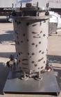 Used Niagara Horizontal Plate Filter, Model 18-24-S7J, 316 stainless steel. 44.78 square feet filter area, 3.24 cubic feet cake capacity. Vertical tank 20