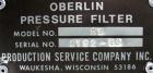 Used: Oberlin automatic pressure filter, model HB, stainless steel, and carbon steel construction.7 square feet filter area. Approximate press area 32