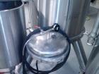 Used Padovan Pressure Leaf Filter, Model G9. Sanitary stainless steel, 8.60 square meter (90 square feet) centrifugal dry cake discharge vertical tank, horizontal leaf pack design with a 3 kW top dri...