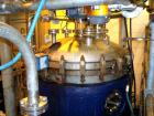 Used Schenk Centrifugal Discharge Pressure Filter, Type ZHF-SR30-KLK-C3, Stainless Steel. Approximately 60 square feet filtration area. Clamp dished top and bottom heads. Vessel capacity approximatel...
