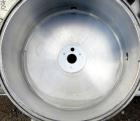 Used Sparkler Horizontal Plate Filter, model 14-D-4, 316 stainless steel. Approximate 3.2 square feet filter area, .38 cubic feet cake capacity, 220 gallons per hour. Vertical jacketed tank 16