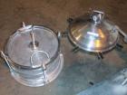 Used Sparkler Horizontal Plate Filter, model 14-D-4, 316 stainless steel. Approximately 3.52 square feet filter area, .445 cubic feet cake capacity, 220 gallons per hour. Vertical non-jacketed tank 1...