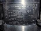 Used Sparkler Horizontal Plate Filter, model 14-D-4, 316 stainless steel. Approximately 3.52 square feet filter area, .445 cubic feet cake capacity, 220 gallons per hour. Vertical non-jacketed tank 1...