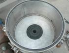 USED: Sparkler horizontal plate filter, model 14-S-7, 316 stainless steel. 5.6 sq ft filter area, .38 cu ft cake capacity, 400 gallons per hour. Vertical jacketed tank 16