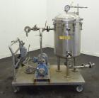 Used Sparkler Filter, Model 18 D 10, approximately 16 square feet, 316 stainless steel.  Internal rated 60 psi at 350 degrees F, jacket rated 30 psi at 350 degrees F.  Mounted on 3 legs on a base wit...