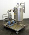 Used Sparkler Filter, Model 18 D 10, approximately 16 square feet, 316 stainless steel.  Internal rated 60 psi at 350 degrees F, jacket rated 30 psi at 350 degrees F.  Mounted on 3 legs on a base wit...