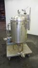 Used Sparkler Filter, Model 18 D 10, approximately 16 square feet, 316 stainless steel.  Internal rated 60 psi at 350 degrees F, jacket rated 30 psi at 350 degrees F.  Mounted on 3 legs on a base wit...