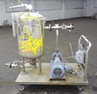 Used Sparkler Filter, Model 18 D 10, approximately 16 square feet, 316 stainless steel.  Internal rated 60 psi at 350 degrees F, jacket rated 30 psi at 350 degrees F.  Mounted on 3 legs on a base wit...