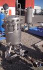 Used Sparkler Horizontal Plate Filter, Model 18-D-12, 316 stainless steel. 19.32 square feet filter area, 2.3 cubic feet cake capacity. Vertical non-jacketed tank 20