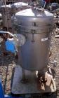 Used Sparkler Horizontal Plate Filter, Model 18-D-12, 316 stainless steel. 19.32 square feet filter area, 2.3 cubic feet cake capacity. Vertical non-jacketed tank 20