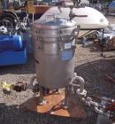 Used Sparkler Horizontal Plate Filter, Model 18-D-12, 316 stainless steel. 19.32 square feet filter area, 2.3 cubic feet cake capacity. Vertical non-jacketed tank 20