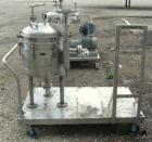 Used Sparkler Filter Horizontal Plate Filter, model 18-S-7, 316L stainless steel. Approximate 10.8 square feet filter area, .67 cubic feet cake capacity, 550 gallons per hour. Vertical jacketed tank ...