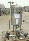 Used Sparkler Filters Inc horizontal plate filter, model 18D10, 316L stainless steel.  Approximate 12.81 square foot filter area, rated 1 gpm per square foot of filter area.  20