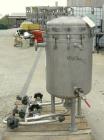 Used Sparkler Filters Inc horizontal plate filter, model 18D10, 316L stainless steel.  Approximate 12.81 square foot filter area, rated 1 gpm per square foot of filter area.  20