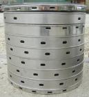 Used Sparkler Filters Inc horizontal plate filter, model 18D10, 316L stainless steel.  Approximate 12.81 square foot filter area, rated 1 gpm per square foot of filter area.  20