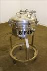 Used Sparkler Filter Pressure Leaf Filter, Model 18D4, 316L Stainless Steel, Vertical. 6.44 Square feet filter area, 0.776 cubic feet cake capacity (No Plates). Approximate 20