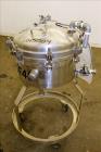 Used Sparkler Filter Pressure Leaf Filter, Model 18D4, 316L Stainless Steel, Vertical. 6.44 Square feet filter area, 0.776 cubic feet cake capacity (No Plates). Approximate 20