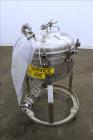 Used Sparkler Filter Pressure Leaf Filter, Model 18D4, 316L Stainless Steel, Vertical. 6.44 Square feet filter area, 0.776 cubic feet cake capacity (No Plates). Approximate 20