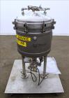 Used Sparkler Filter Pressure Leaf Filter, Model 18D4, Hastelloy C276, Vertical. 6.44 Square feet filter area, 0.776 cubic feet cake capacity. Approximately 20