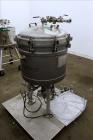 Used Sparkler Filter Pressure Leaf Filter, Model 18D4, Hastelloy C276, Vertical. 6.44 Square feet filter area, 0.776 cubic feet cake capacity. Approximately 20