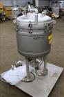 Used Sparkler Filter Pressure Leaf Filter, Model 18D4, Hastelloy C276, Vertical. 6.44 Square feet filter area, 0.776 cubic feet cake capacity. Approximately 20