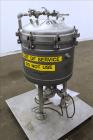 Used Sparkler Filter Pressure Leaf Filter, Model 18D4, Hastelloy C276, Vertical. 6.44 Square feet filter area, 0.776 cubic feet cake capacity. Approximately 20