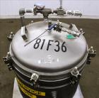 Used Sparkler Filter Pressure Leaf Filter, Model 18D4, Hastelloy C276, Vertical. 6.44 Square feet filter area, 0.776 cubic feet cake capacity. Approximately 20