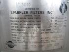 Used Sparkler Filter, Hastelloy C -22, 304SS jacket, Model 18 D 6, ??? Sq. Ft. Built 2009, S # 23742, NB # 3090, rated 60 @ 350 internal, 75 @ 350 jacket