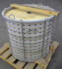 Used Sparkler Horizontal Plate Filter Stack Only, Model 33-D-12, 316 Stainless Steel. Approximate 67.32 square feet filter area, (10) cubic feet cake capacity.