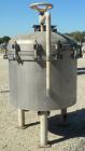 Used Sparkler Horizontal Plate Filter, Model 33-D-7, 316 stainless steel. Approximate 39.27 square feet filter area, 5.84 cubic feet cake capacity. Vertical non-jacketed tank 35-5/8