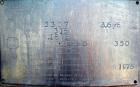 Used Sparkler Horizontal Plate Filter, Model 33-D-7, 316 stainless steel. Approximate 39.27 square feet filter area, 5.84 cubic feet cake capacity. Vertical non-jacketed tank 35-5/8