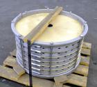Used Sparkler Horizontal Plate Filter, Model 33-D-7, 316 Stainless Steel. Approximate 39.27 square feet filter area, (5.84) cubic feet cake capacity.