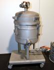 Used Sparkler Horizontal Pilot Plate Filter, Model 18-6, 316 Stainless Steel. Approximate 2 square feet filter area, (0.153) cubic feet cake capacity, 150 gallons per hour. Vertical jacketed tank app...
