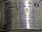 Used Sparkler Horizontal Pilot Plate Filter, Model 18-6, 316 Stainless Steel. Approximate 2 square feet filter area, (0.153) cubic feet cake capacity, 150 gallons per hour. Vertical jacketed tank app...