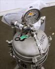 Used Sparkler Filter Pressure Leaf Filter, Model 8-6, 316 Stainless Steel, Vertical. 2 Square feet filter area, 0.153 cubic feet cake capacity. Approximate 9-5/8