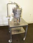 Used Sparkler Filters Pilot Horizontal Plate Filter, Model 8-6, 316 Stainless Steel. 2 Square feet filter area, (0.153) cubic feet cake capacity, 100 gallons per hour flow capacity. Vertical non-jack...