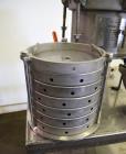 Used Sparkler Filters Pilot Horizontal Plate Filter, Model 8-6, 316 Stainless Steel. 2 Square feet filter area, (0.153) cubic feet cake capacity, 100 gallons per hour flow capacity. Vertical non-jack...