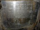 Used Sparkler Vertical Plate Filter, Model VF-B-70, 316 Stainless Steel. Unit converted to a model VF-B-92, approximate 92 square feet filter area, 7.3 cubic feet cake capacity. Non-jacketed vertical...