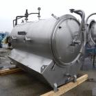 Used United States Filter Auto-Jet Self-Cleaning Pressure Leaf Filter, 600 square feet filter area, model 600, 304 stainless steel. Horizontal shell 54