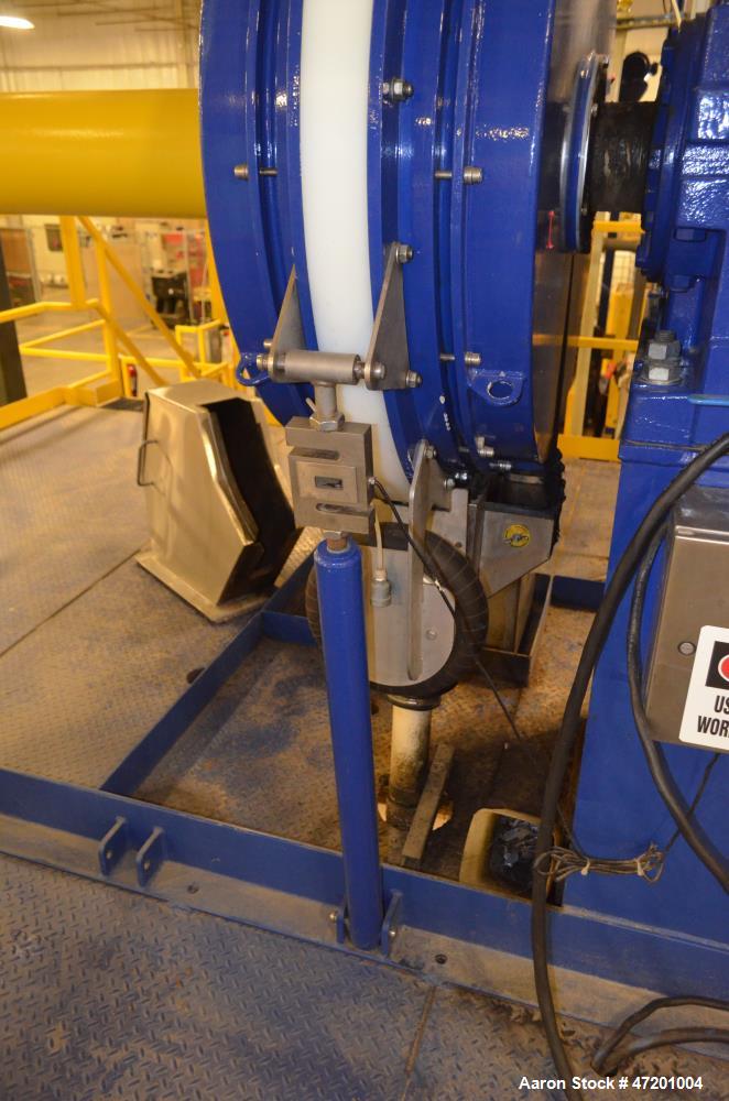 Used Fournier Industries 36" 2 Channel Rotary Press, Model 4(6)-900/6000 CV. Dewatering area 21.55 square feet, up to 100 gallons per minute sludge depending on product. 3" Sludge inlet, 6" victaulic...
