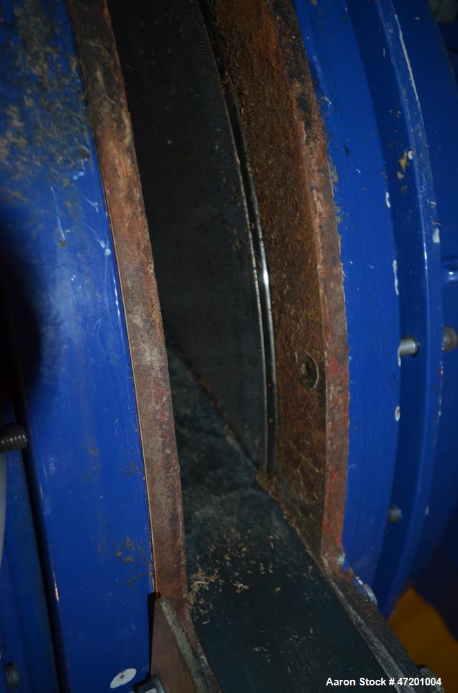 Used Fournier Industries 36" 2 Channel Rotary Press, Model 4(6)-900/6000 CV. Dewatering area 21.55 square feet, up to 100 gallons per minute sludge depending on product. 3" Sludge inlet, 6" victaulic...