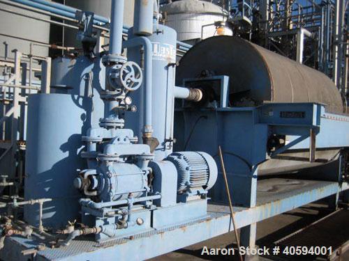 Used Westech Engineering  rotary vacuum filter, precoat. 6' x 10', 188 square foot filter area. Stainless steel. Unitized, package unit with vacuum pump, piping, mix tank, etc.