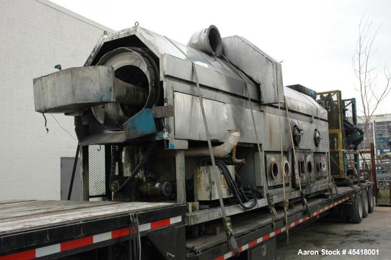 Used Rotary Drum Washer. MEA Model #490 3 stage rotary drum washer designed for continuous de-phosphating of fasteners prior to heat treatment.  Unit is fabricated entirely of stainless steel and has...