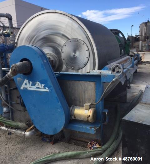 Used Alar Auto-Vac Rotary Vacuum Filter, Model 660, Stainless steel. 113 sqft. area. With vacuum pump.