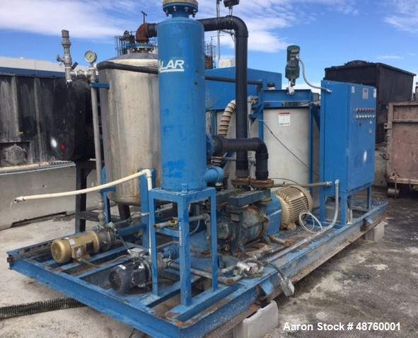 Used Alar Auto-Vac Rotary Vacuum Filter, Model 660, Stainless steel. 113 sqft. area. With vacuum pump.