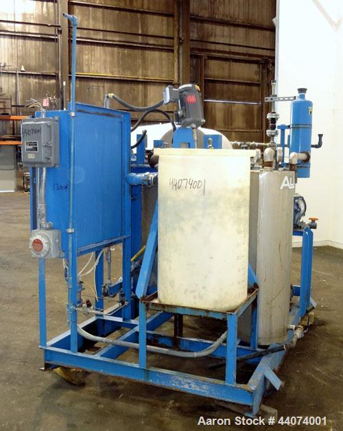 Used Alar Auto-Vac Filter System Consisting Of: (1) Alar rotary vacuum filter, model 220. 24” Diameter x 24” face 304 stainless steel drum, approximate 12.6 square feet filter area. Drum diven by a 1...